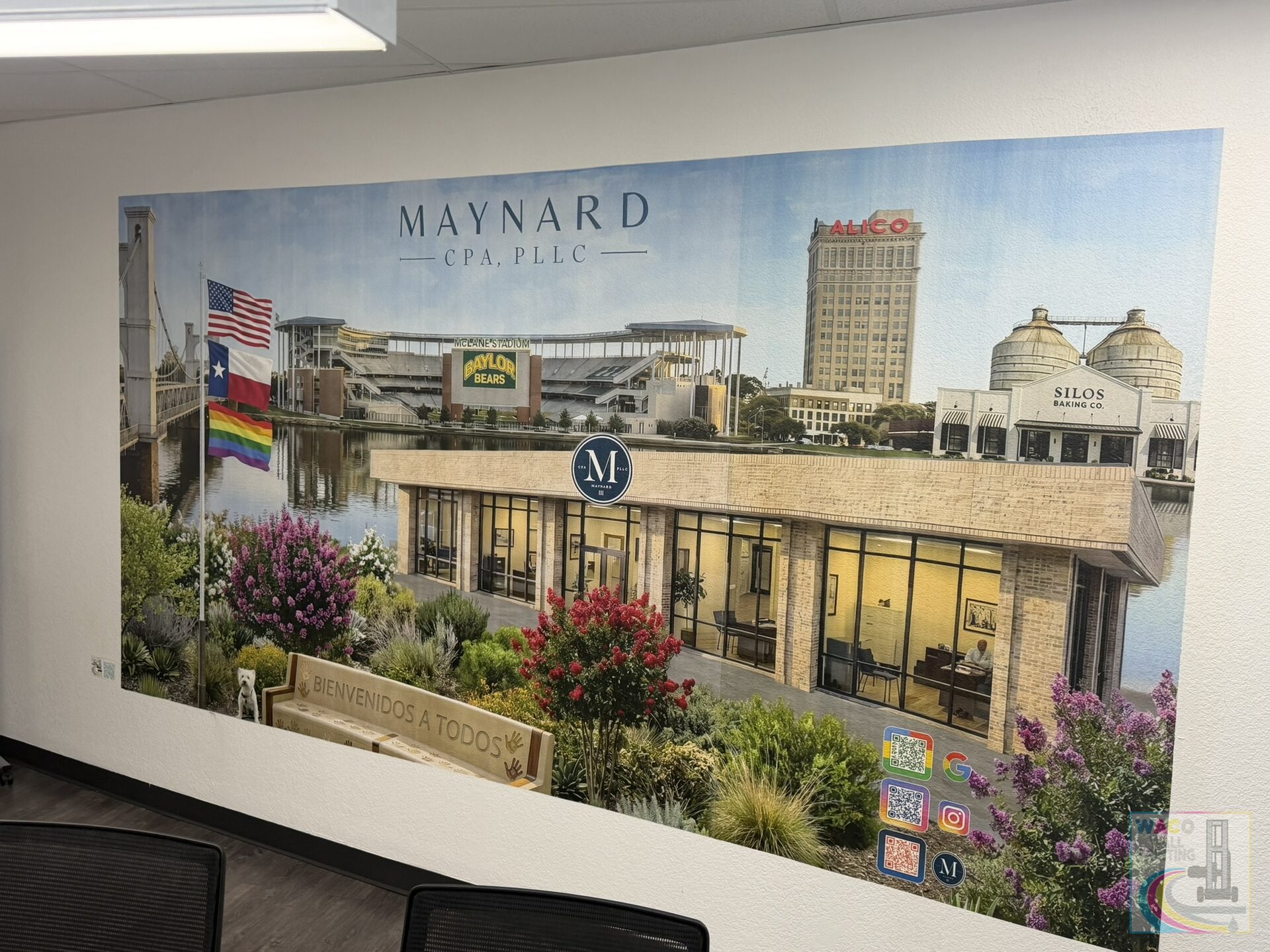 Maynard CPA mural with conference table