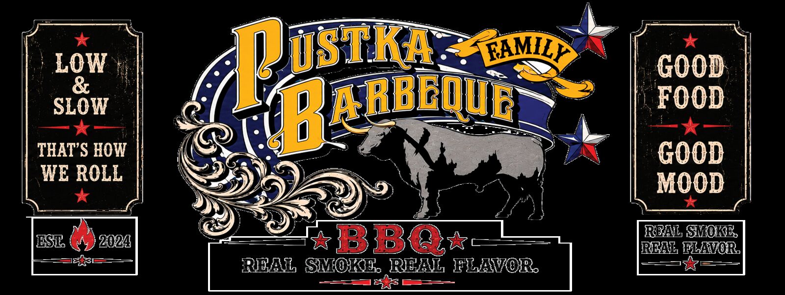 Pustka Family Barbeque — Wall design — option 1