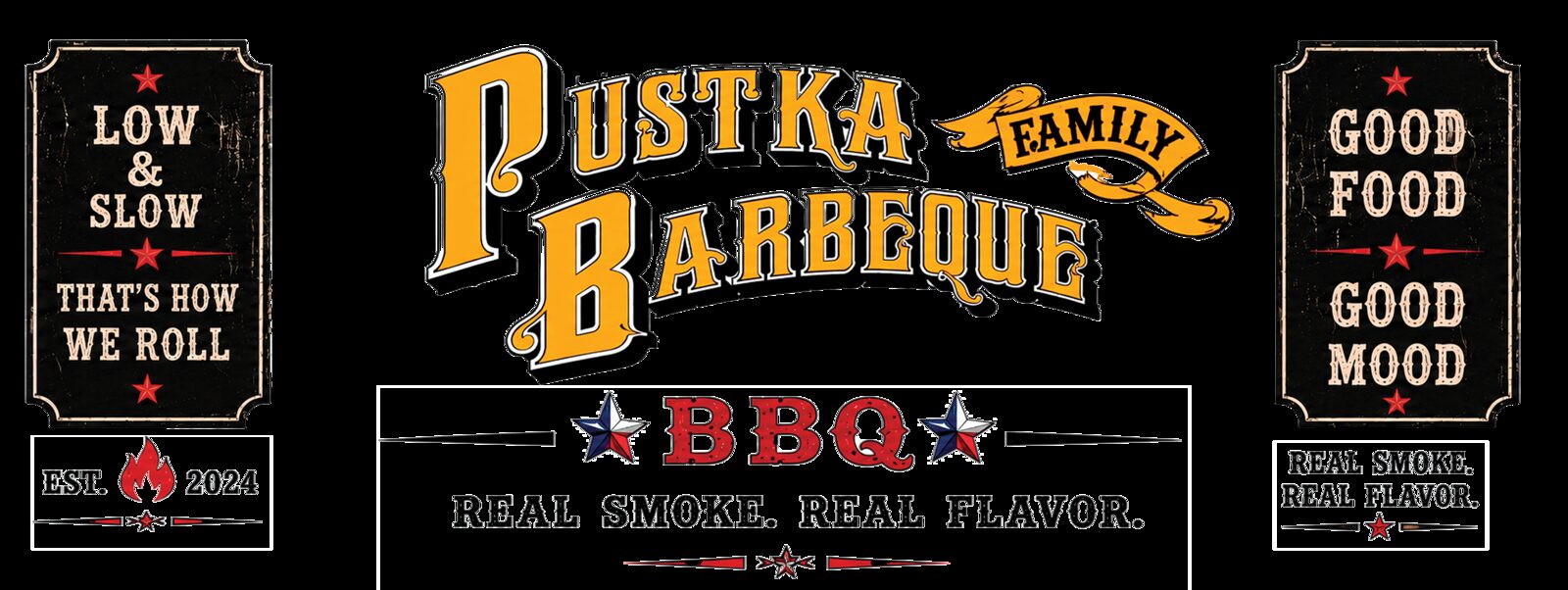 Pustka Family Barbeque — Wall design — option 2